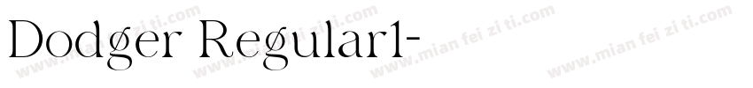 Dodger Regular1字体转换